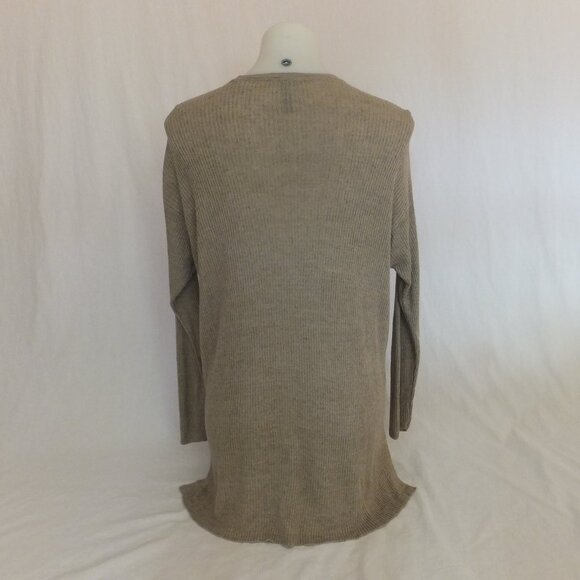 Eileen Fisher Sweater Womens Medium Beige 100% Organic Linen - Picture 3 of 7